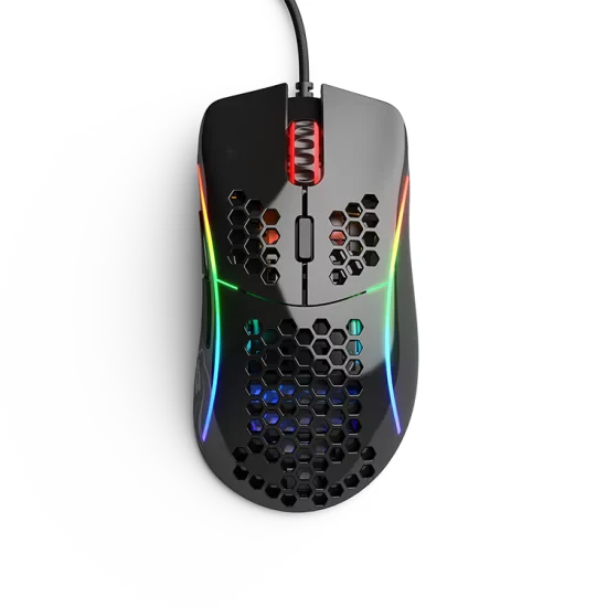 GLORIOUS Model D Wired Ergonomic Gaming Mouse ( GLO-MS-DW-MB ) ( 12000DPI / 6 Macro Buttons ) ( Glossy Black )
