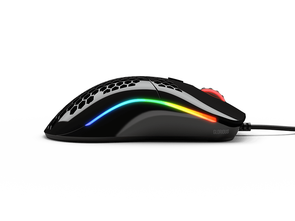 GLORIOUS Model O Wired Ambidextrous Gaming Mouse ( 12000DPI / 6 Macro Buttons ) ( Glossy Black )