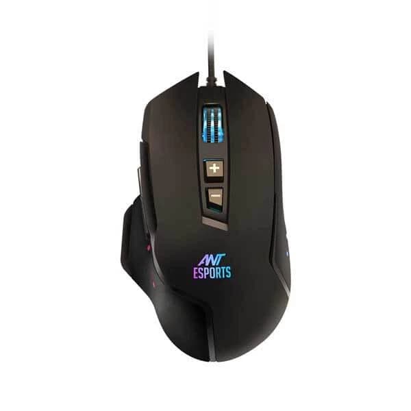 ANT ESPORTS GM300 Wired Ergonomic RGB Gaming Mouse ( GM300-RGB ) ( 4800DPI / 7 Macro Buttons ) ( Black )