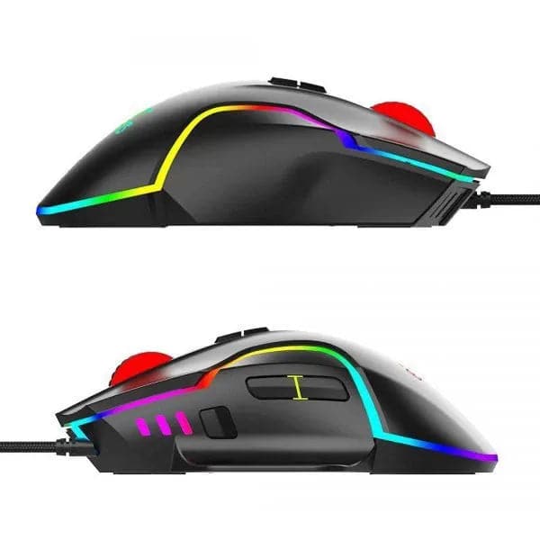 ANT ESPORTS GM320 Wired Ergonomic RGB Optical Gaming Mouse ( GM320-PRO ) ( 12800DPI / 8 Macro Buttons ) ( Black )