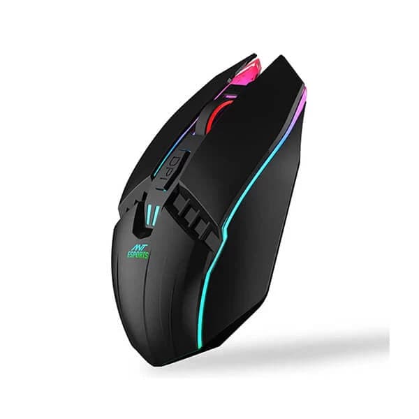 ANT ESPORTS GM50 Wired Ambidextrous Optical Gaming Mouse ( GM50 ) ( 3600DPI / 6 Macro Buttons ) ( Black )