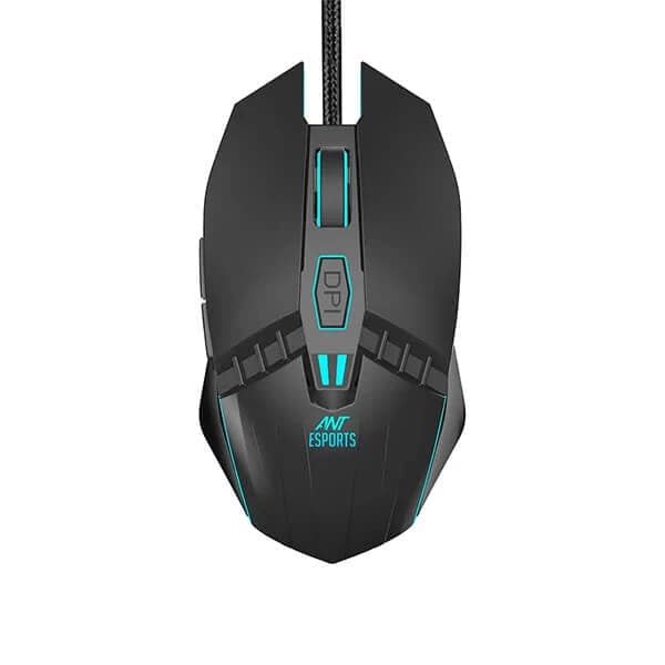 ANT ESPORTS GM50 Wired Ambidextrous Optical Gaming Mouse ( GM50 ) ( 3600DPI / 6 Macro Buttons ) ( Black )