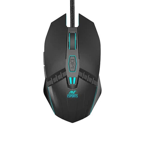 ANT ESPORTS GM50 Wired Ambidextrous Optical Gaming Mouse ( GM50 ) ( 3600DPI / 6 Macro Buttons ) ( Black )