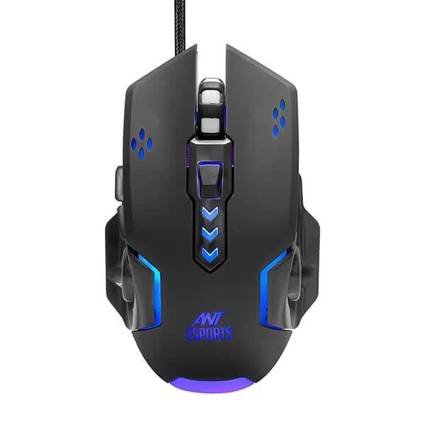 ANT ESPORTS GM70 Wired Ambidextrous Optical Gaming Mouse ( GM70 ) ( 3600DPI / 6 Macro Buttons) ( Black )