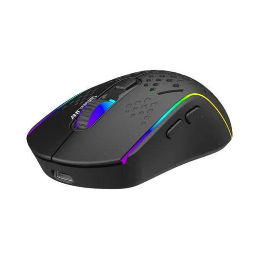 ANT ESPORTS GM700 Wireless Ambidextrous RGB Gaming Mouse ( GM700-RGB-BLACK ) ( 4800DPI / 6 Macro Buttons ) ( Black )