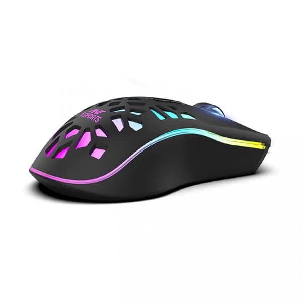 ANT ESPORTS GM80 Wired Ergonomic RGB Gaming Mouse ( GM80 ) ( 3600DPI / 7 Macro Buttons ) (Black )