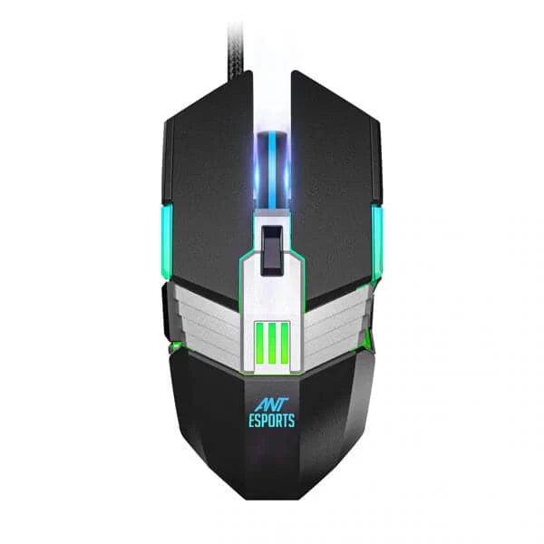 ANT ESPORTS GM90 Wired Ambidextrous RGB Gaming Mouse ( GM90 ) ( 3600DPI / 6 Macro Buttons ) ( Black )