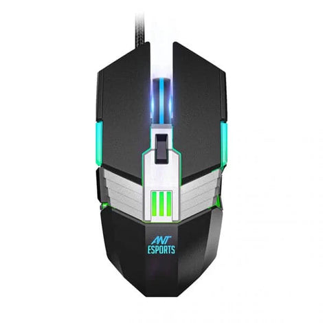 ANT ESPORTS GM90 Wired Ambidextrous RGB Gaming Mouse ( GM90 ) ( 3600DPI / 6 Macro Buttons ) ( Black )