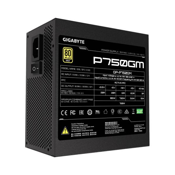 GIGABYTE P750GM 750W 80+ Gold Fully Modular ATX 2.0 Power Supply