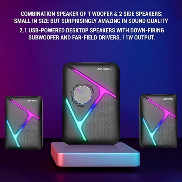 ANT ESPORTS GS270 2.1 Channel RGB Stereo Gaming Speaker