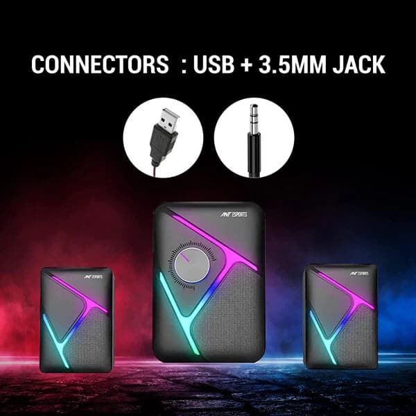 ANT ESPORTS GS270 2.1 Channel RGB Stereo Gaming Speaker