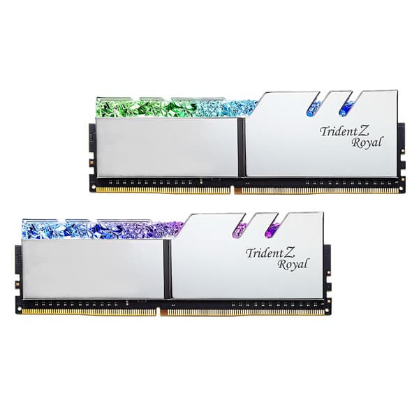 G.SKILL Trident Z Royal 32GB ( 16GB x 2 ) 3200MHz DDR4 RGB RAM ( Silver ) ( CL16 )