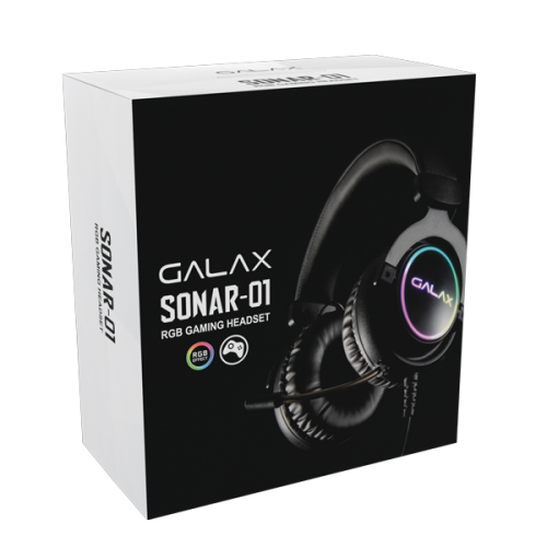 GALAX Sonar 01 Wired 7.1 Surround Gaming Headphone With Mic ( Black ) ( PS/PC/MAC/Mobile Devices )