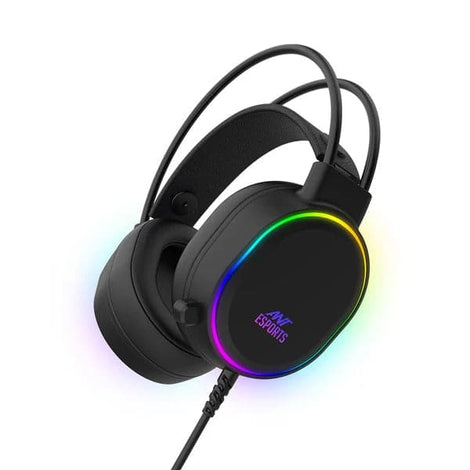 ANT ESPORTS H1000 Pro RGB Wired 3.5MM / USB Gaming Headphone ( PC / Playstation / Xbox / Mac ) ( Black )