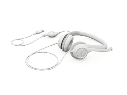 LOGITECH USB HEADSET H390 - OFF WHITE