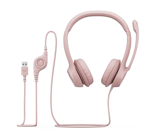 LOGITECH H390 RGB Wired Stereo Gaming Headphone ( Rose ) ( Pc / Mobile / Mac / Xbox )