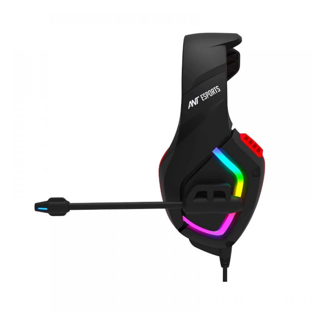 ANT ESPORTS H530 Multi-Platform Pro RGB LED Wired 3.5mm Wired Gaming Headphone ( Black / Red ) ( PC / Playstation / Mobile / Xbox )