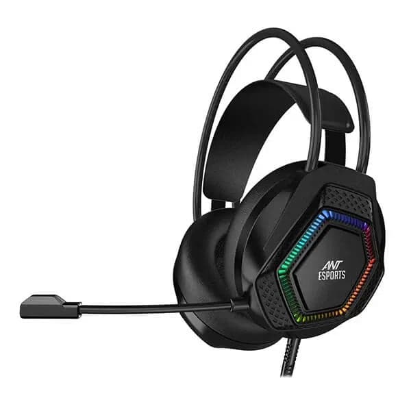ANT ESPORTS H560 Pro RGB LED Wired 3.5mm Wired Gaming Headphone ( Black ) ( PC / Playstation / Mobile / Xbox )