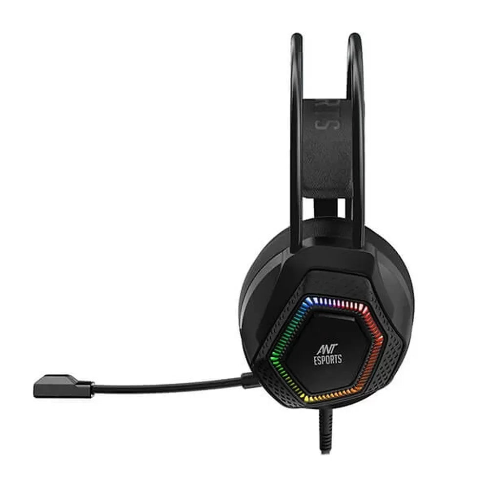 ANT ESPORTS H560 RGB Wired 3.5mm Wired Gaming Headphone ( Black ) ( PC / Playstation / Mobile / Xbox )