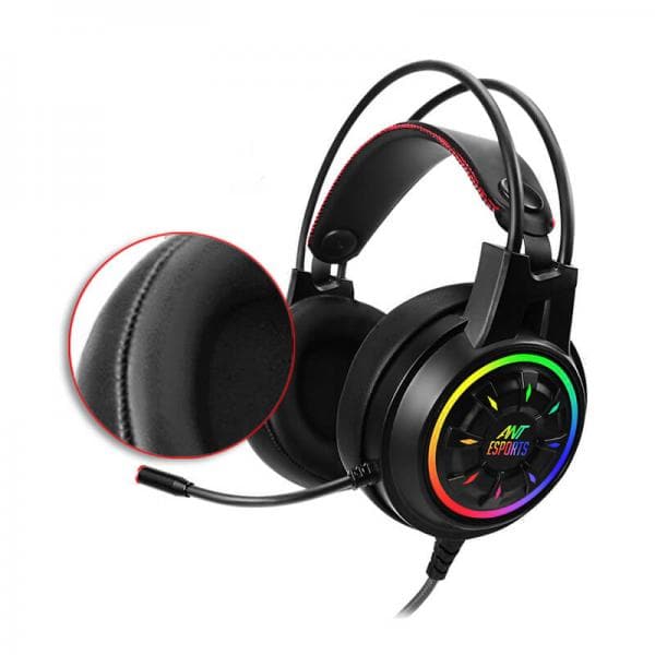 ANT ESPORTS H707 HD RGB 7.1 Virtual Surround 3.5mm Wired Gaming Headphone ( Black ) ( PC / Playstation / Mobile / Xbox )