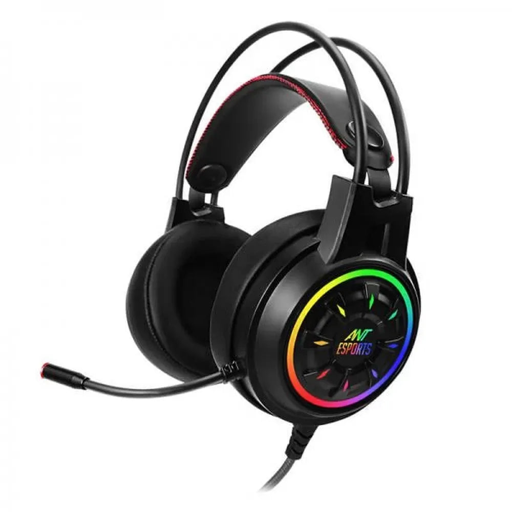 ANT ESPORTS H707 HD RGB 7.1 Virtual Surround 3.5mm Wired Gaming Headphone ( Black ) ( PC / Playstation / Mobile / Xbox )
