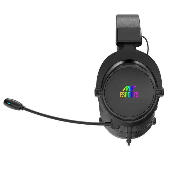 ANT ESPORTS H800 RGB 7.1 Surroun Sound USB Wired Gaming Headphone ( Black ) ( PC / Playstation / Mobile / Xbox )