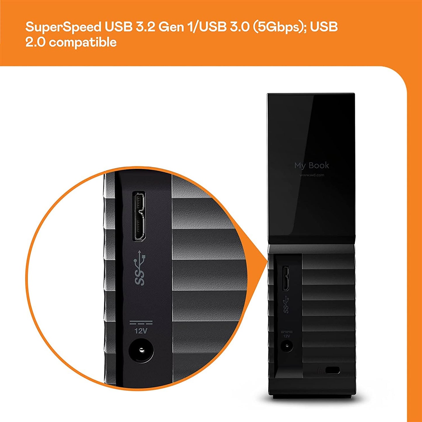 WESTERN DIGITAL 8TB MY BOOK ESSENTIAL EXTERNAL HARD DRIVE