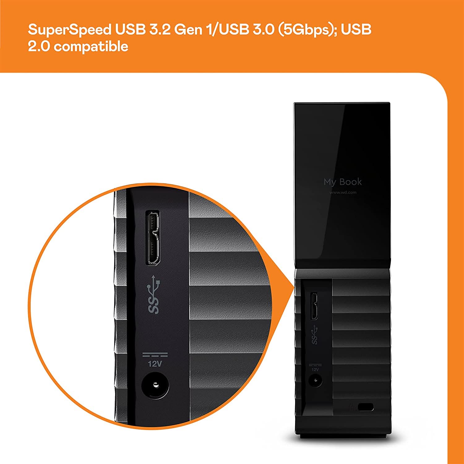 WESTERN DIGITAL 8TB MY BOOK ESSENTIAL EXTERNAL HARD DRIVE