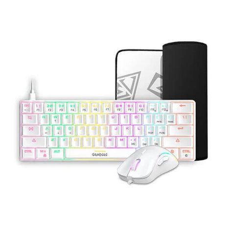 GAMDIAS Hermes E4 Wired Gaming Keyboard And Mouse Combo ( White )
