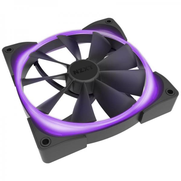 NZXT Aer RGB 2 Starter Kit 140mm HUE 2 Contoller Cabinet Fan (Black) (Twin Pack)