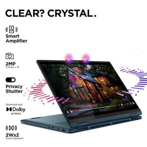 LENOVO YOGA 7I (83DJ00DGIN) LAPTOP (CORE ULTRA 5 125/16 GB/1 TB SSD/WINDOWS 11) 14" WUXGA (1920X1200) OLED OFFICE HOME 2024 INTEL ARC GRAPHICS