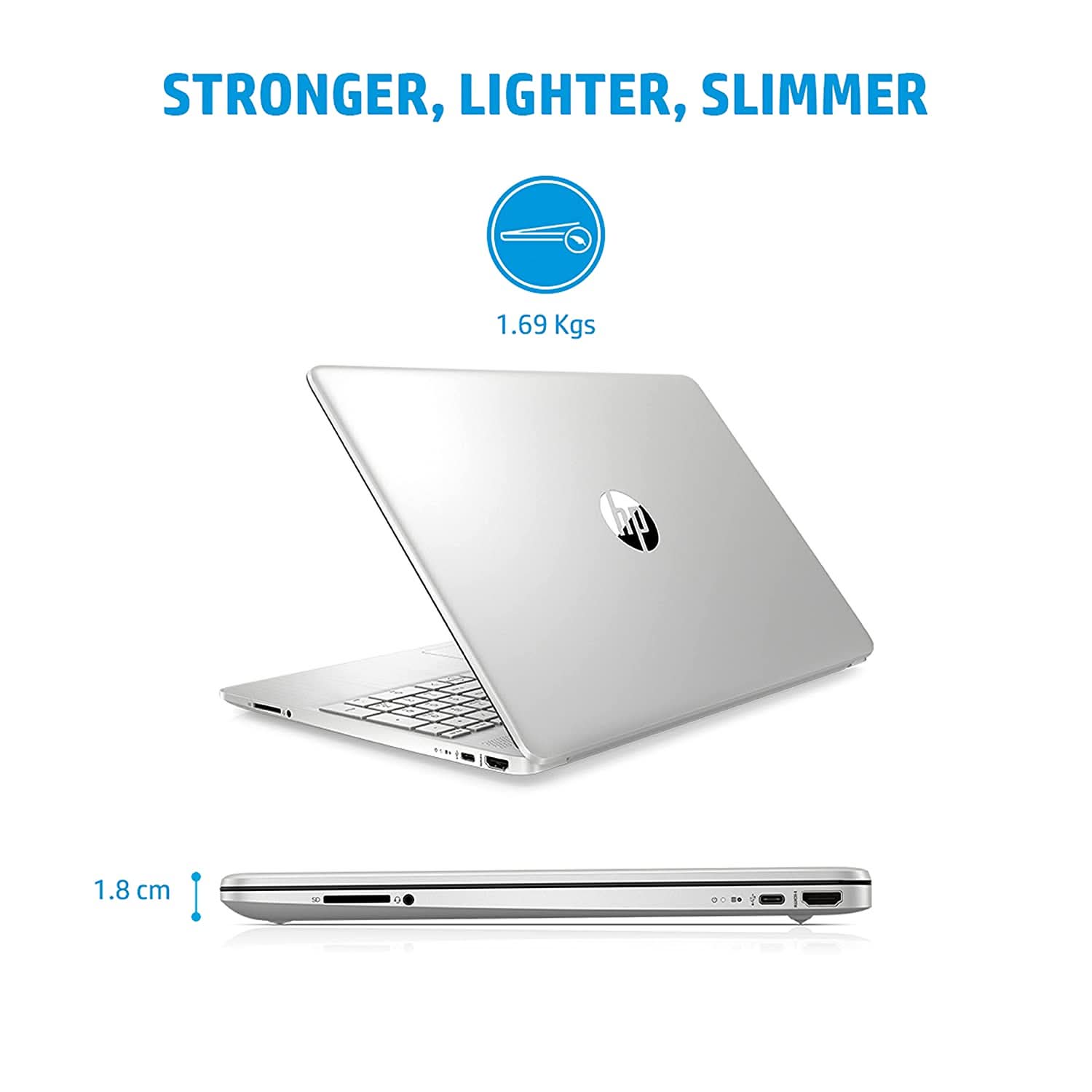 HP 15S-FQ5009TU [CI5-1235U 12TH GEN/8GB DDR4/512GB SSD/NO DVD/WIN11 HOME+MSO/15.6 INCH/INTEGRATED GRAPHICS/1 YEAR/SILVER]