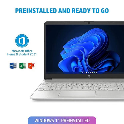 HP 15S-FQ5009TU [CI5-1235U 12TH GEN/8GB DDR4/512GB SSD/NO DVD/WIN11 HOME+MSO/15.6 INCH/INTEGRATED GRAPHICS/1 YEAR/SILVER]