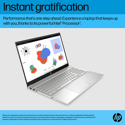 HP PAV 15-EG2009TU [CI5-1240P 12TH GEN/8GB DDR4/512GB SSD/NO DVD/WIN11 HOME+MSO/15.6 INCH/INTEGRATED GRAPHICS/1 YEAR/SILVER]