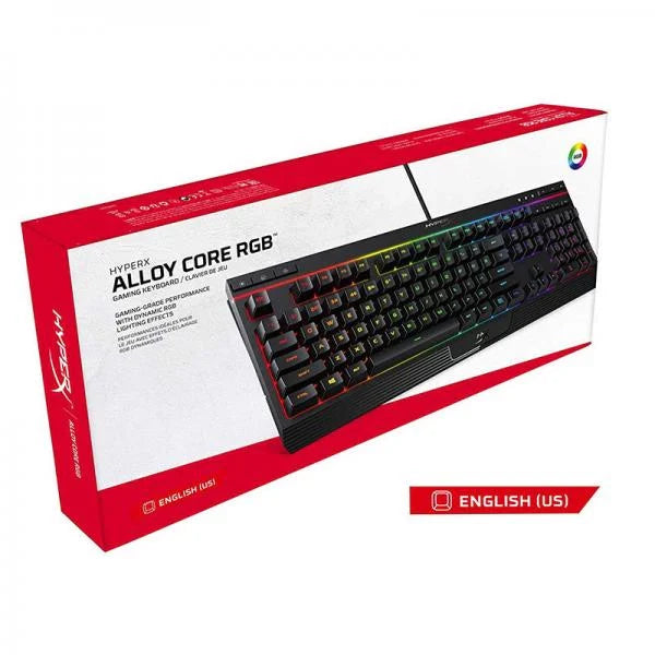 HYPERX Alloy Core RGB Wired Membrane Gaming Keyboard (Membrane Switches)