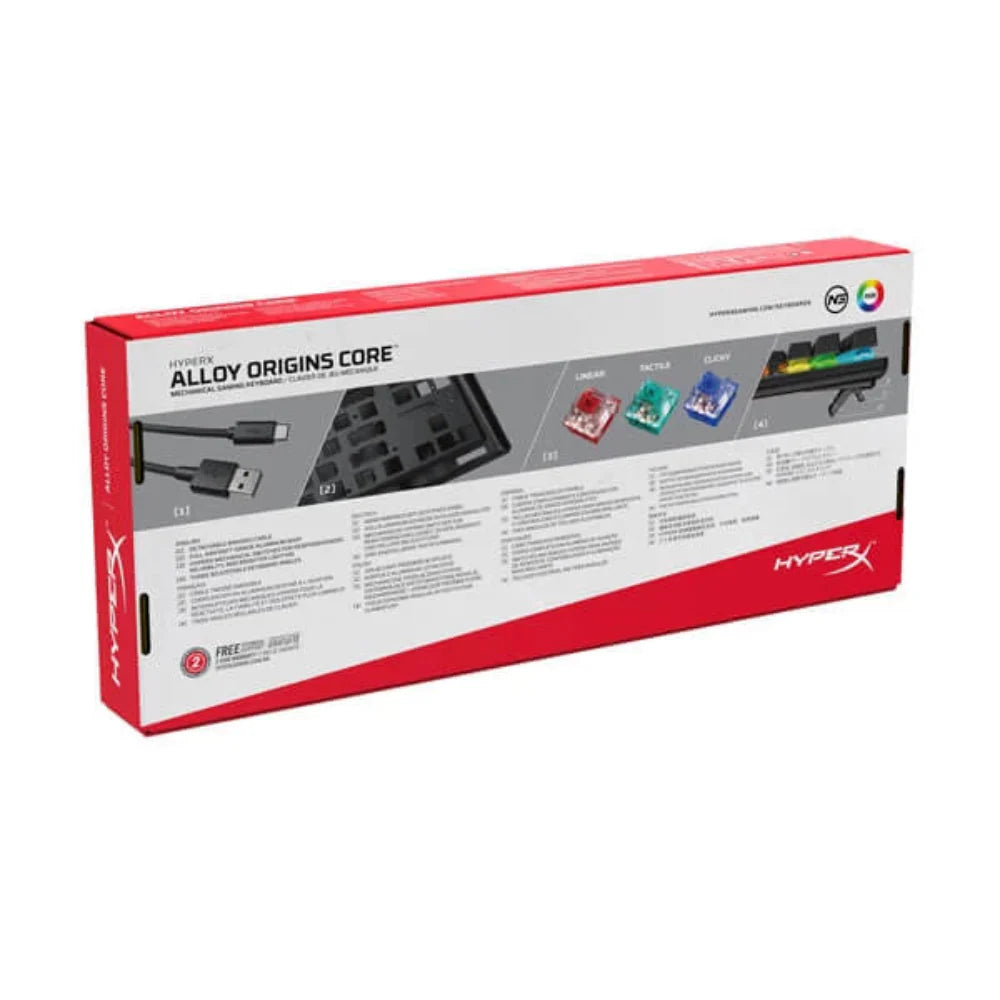 HYPERX Alloy Origins Core PBT TKL RGB Mechanical Gaming Keyboard (Blue Switch)