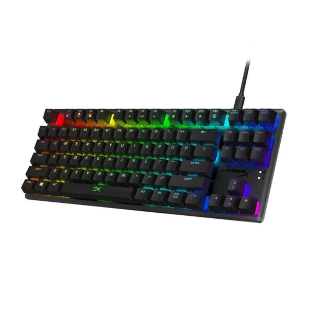 HYPERX Alloy Origins Core PBT RGB Tenkeyless Mechanical Wired Gaming Keyboard (Black) (Linear Red Switch)