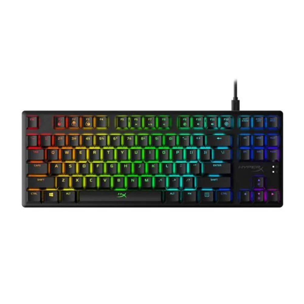 HYPERX Alloy Origins Core PBT RGB Tenkeyless Mechanical Wired Gaming Keyboard (Black) (Linear Red Switch)