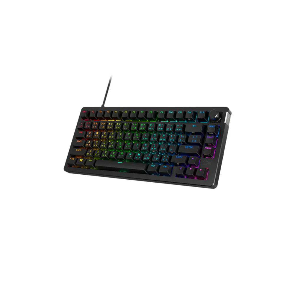 HYPERX Alloy Rise 75% RGB Wired Mechanical Gaming Keyboard ( Black ) ( Linear Red ) ( 7G7A4AA#ABU )