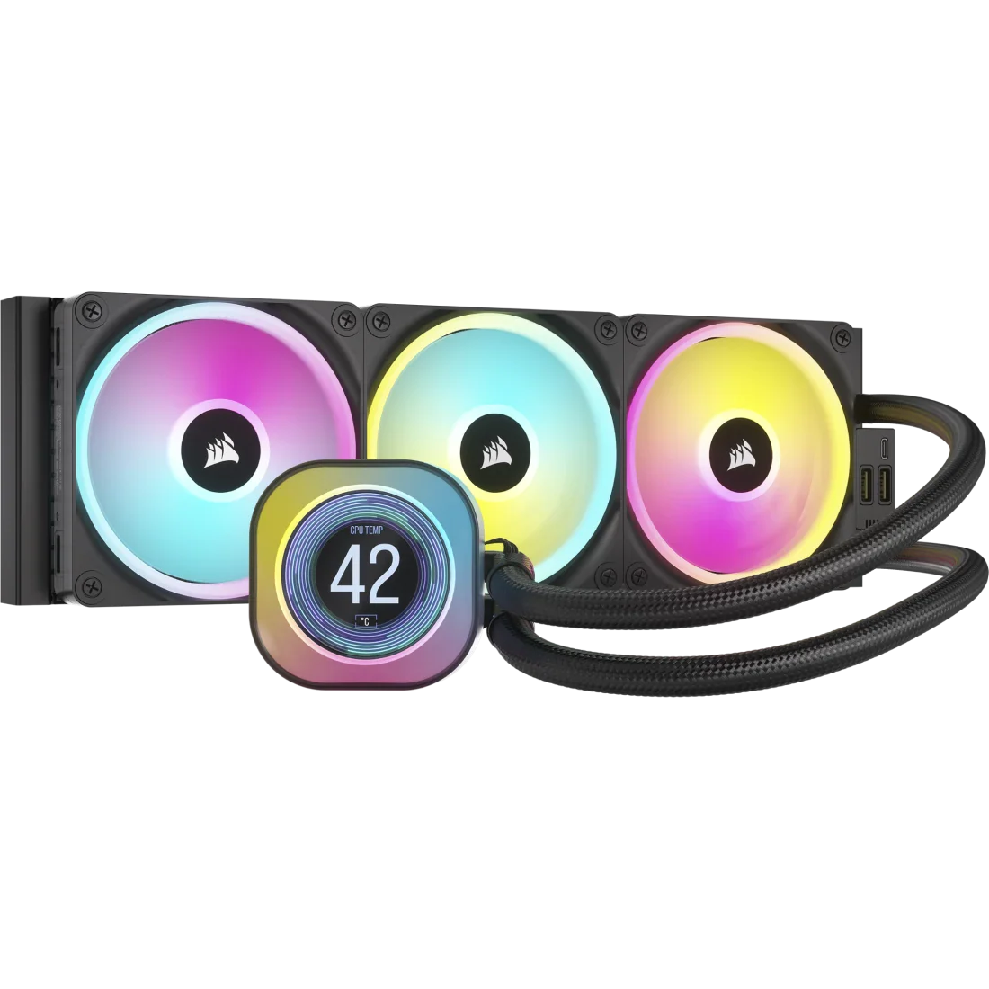 CORSAIR ICUE LINK H150I LCD AIO, 360MM RADIATOR, LIQUID CPU COOLER,