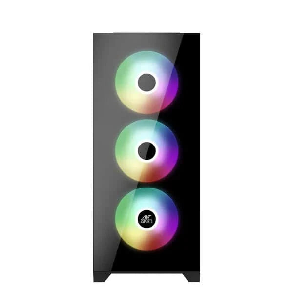 ANT ESPORTS ICE-590TG ARGB EATX Mid Tower Cabinet (Black)
