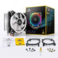 ANT ESPORTS ICE-C612 With RGB LED PWM Single Tower CPU Air Cooler/Fan (Black)