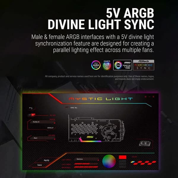 ANT ESPORTS Infinity Flow ARGB 120mm PWM Cabinet Fan Triple Pack