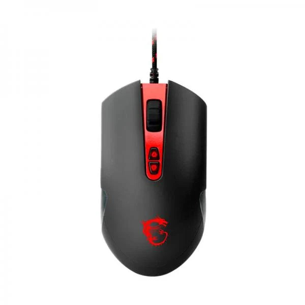 MSI Interceptor DS100 Wired Ergonomic Gaming Mouse ( INTERCEPTOR-DS100 ) ( 3500DPI / 8 Macro Button ) ( Black )