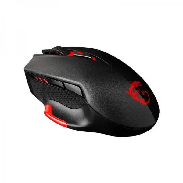 MSI Interceptor DS300 Wired Ergonomic Gaming Mouse ( INTERCEPTOR-DS300 ) ( 8200DPI / 6 Macro Button ) ( Black )