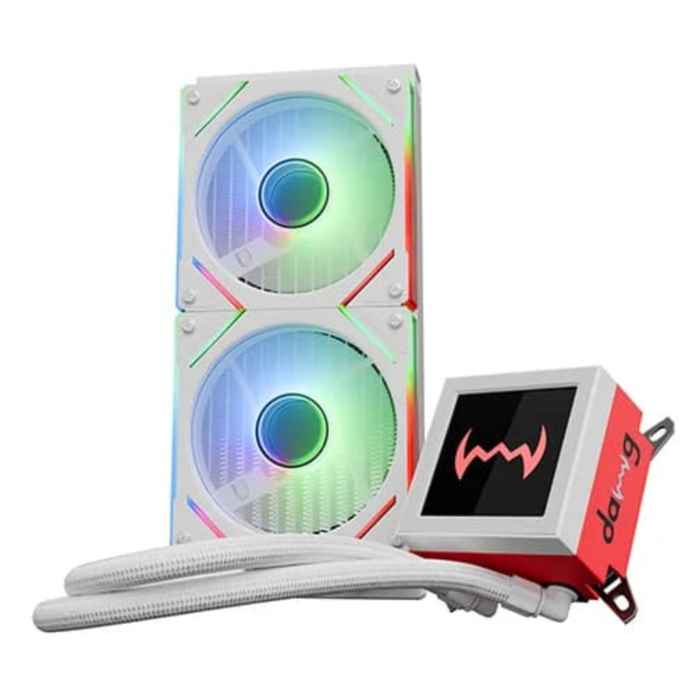 DAWG L240 ARGB 240mm CPU Liquid Cooler ( With LCD Display )( White )