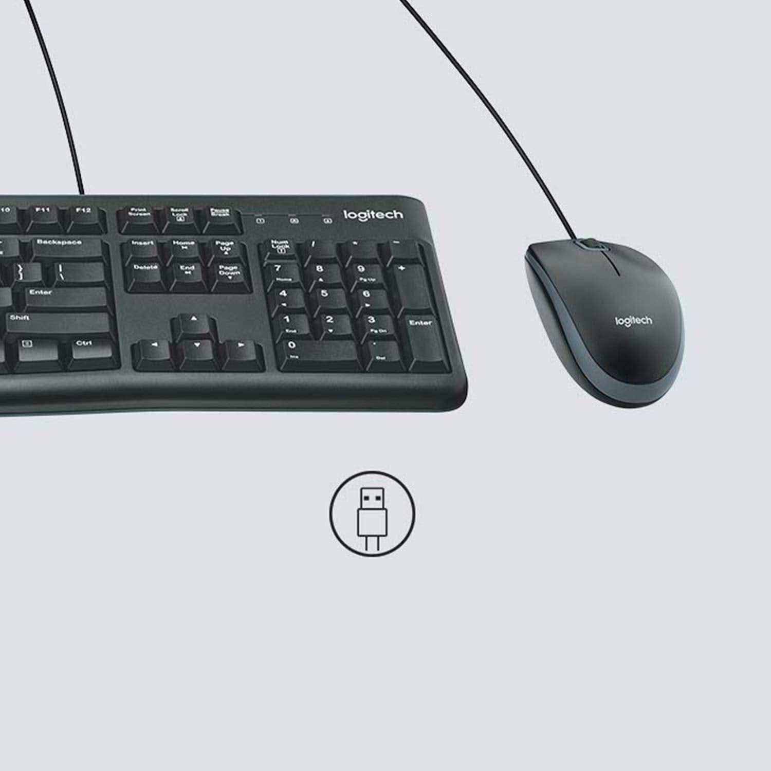 LOGITECH MK120 WIRED USB KEYBOARD AND MOUSE COMBO