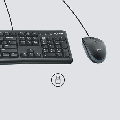 LOGITECH MK120 WIRED USB KEYBOARD AND MOUSE COMBO