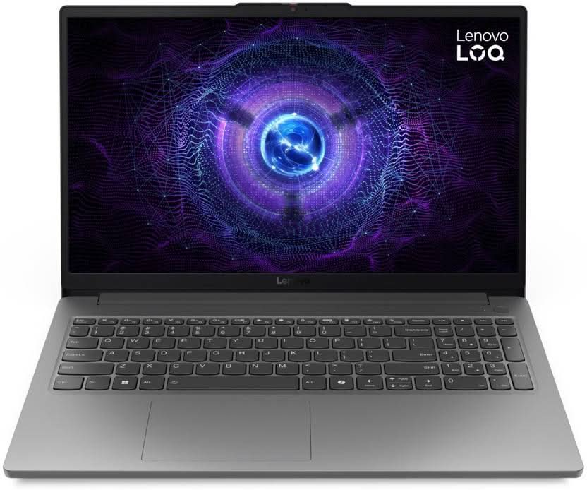 Lenovo LOQ 12th Gen Intel Core i7-12650HX, 16GB, 512GB SSD, GeForce RTX 4050-6GB GDDR6, 15.6 Inch FHD, Win 11 Home, MS Office 2024, Luna Grey, 83LK00D9IN
