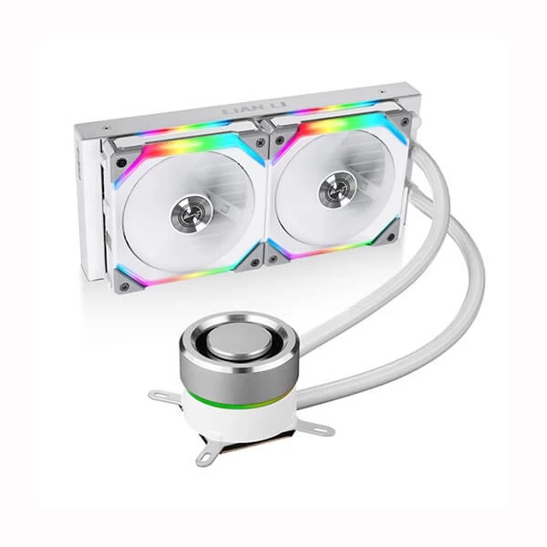 LIAN LI Galahad 240 ARGB 240mm CPU Liquid Cooler With Uni Fan SL Edition (White)